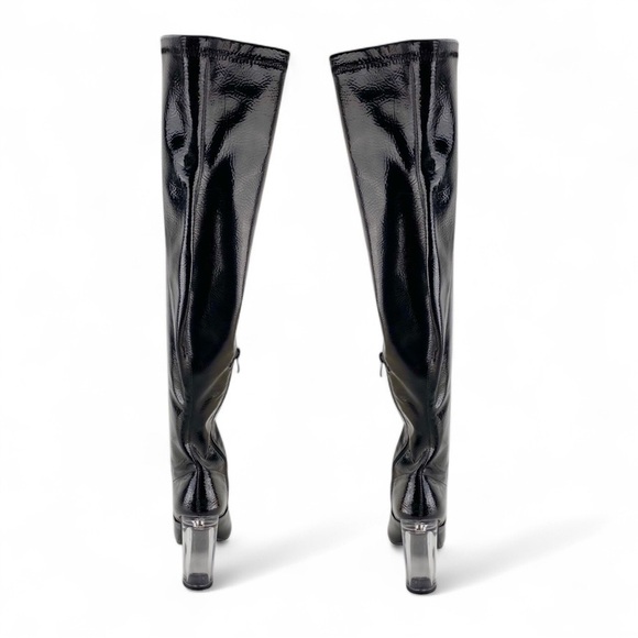 Forever Clear-49 Over The Knee Heels Sz 5.5 - Picture 4 of 5